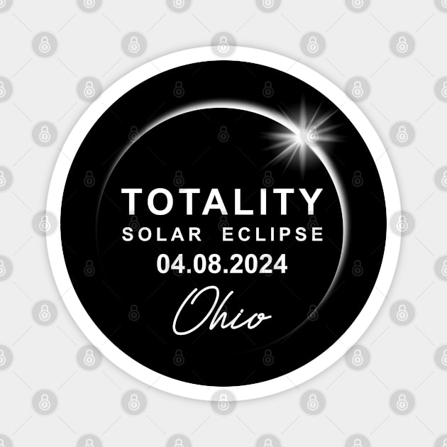 Total Solar Eclipse 2024 Ohio Magnet by Emma Creation